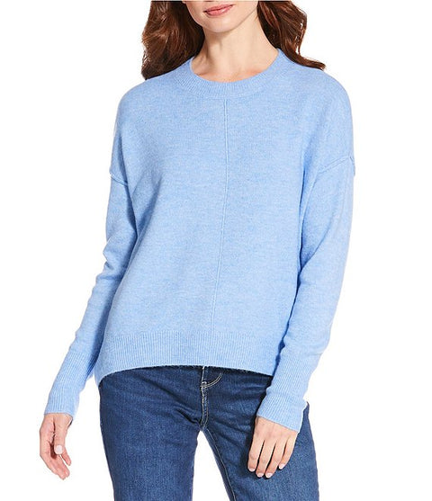 Vince Camuto Women's Baby Blue Cozy Crewneck Long-Sleeve Extend-Shoulder Sweater  |Vince Camuto  in Lebanon
