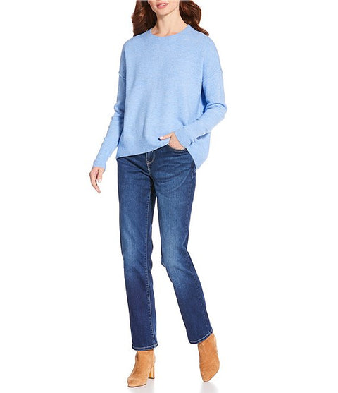 Vince Camuto Women's Baby Blue Cozy Crewneck Long-Sleeve Extend-Shoulder Sweater  |Vince Camuto  in Lebanon