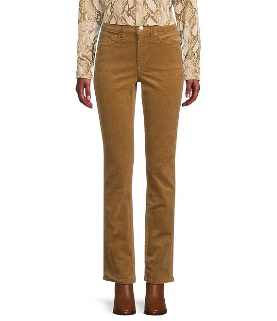 Lauren Ralph Lauren Women's Camel Stretch Corduroy Mid-Rise Straight Pants | Lauren Ralph Lauren In Lebanon