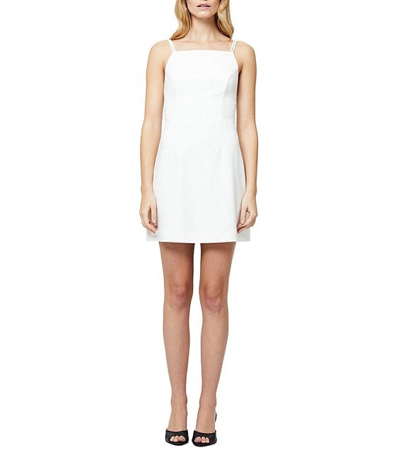 French Connection Women's White Whisper Double-strap Mini Dress|French Connection In Lebanon