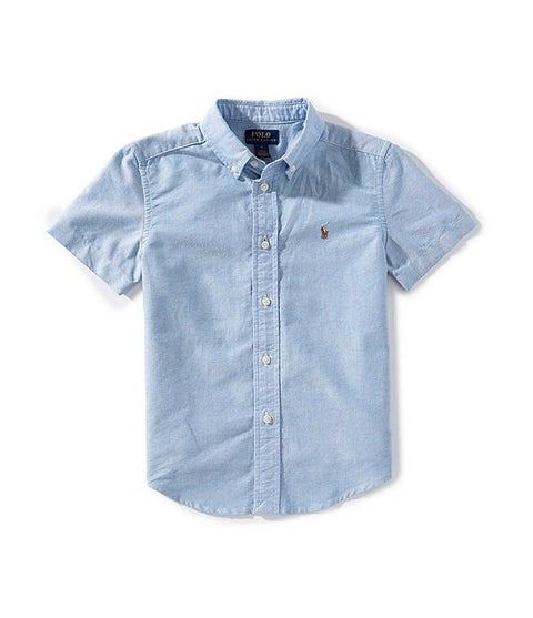Polo Ralph Lauren Boy's Blue Cotton Oxford Short-Sleeve Button Down Shirt | Polo Ralph Lauren In Lebanon