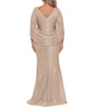 Betsy & Adam Women’s Gold Metallic Cape Sleeve Evening Gown Dress | Betsy & Adam in Lebanon
