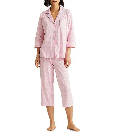 Lauren Ralph Lauren Women's Pink & White Pajama Set | Lauren Ralph Lauren In Lebanon