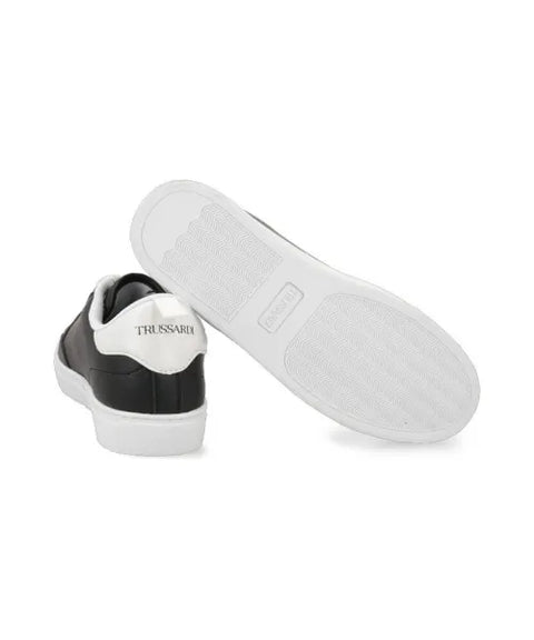 Trussardi Women's Black & White SNK Cleo Sneakers |Trussardi In Lebanon