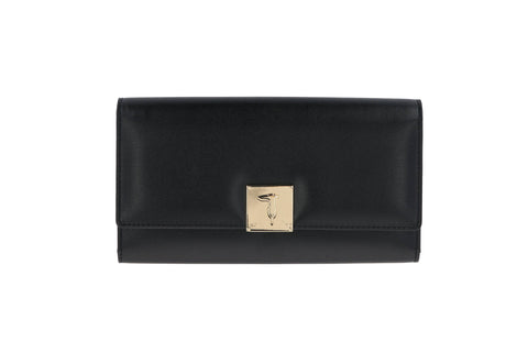 Trussardi Jeans Women's Black Lione Continental LG Ecoleather Wallet | Trussardi In Lebanon