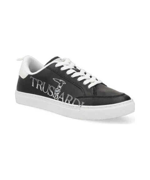 Trussardi Women's Black & White SNK Cleo Sneakers |Trussardi In Lebanon