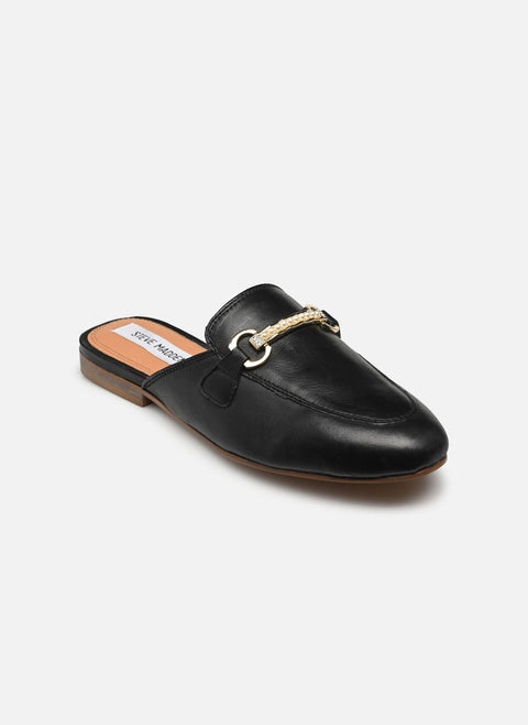 Steve Madden Women's Black Leather Cleodora Slipper | Steve Madden In Lebanon