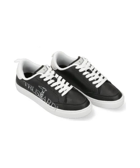 Trussardi Women's Black & White SNK Cleo Sneakers |Trussardi In Lebanon