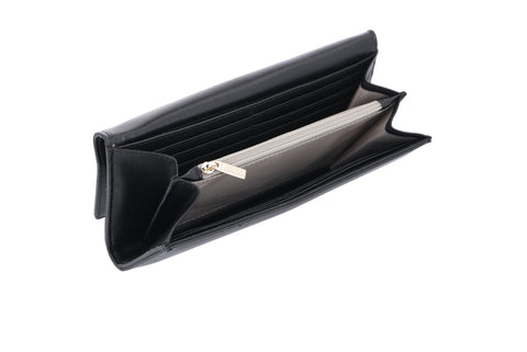 Trussardi Jeans Women's Black Lione Continental LG Ecoleather Wallet | Trussardi In Lebanon