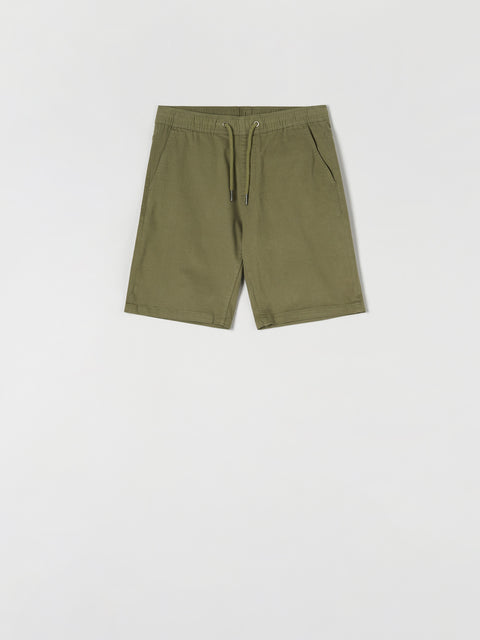 Sinsay Men's Olive Green Jogger Shorts|Sinsay In Lebanon