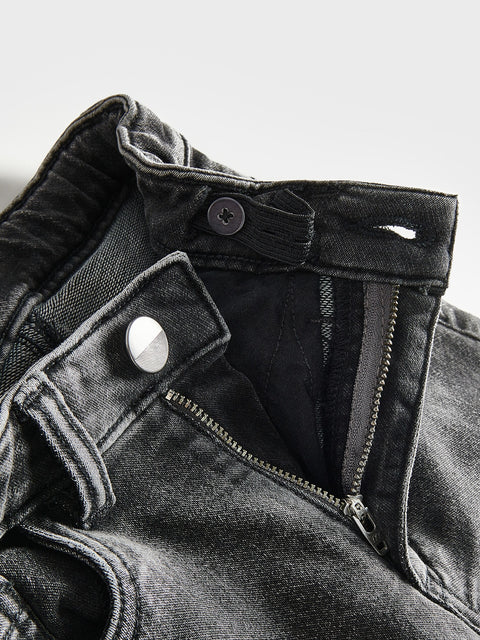 Reserved Girl's Black High Waist Skinny Jeans With A Washed Effect | Reserved In Lebanon