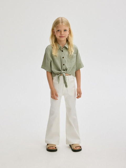 Reserved Girl's White Flare Jeans | Reserved In Lebanon