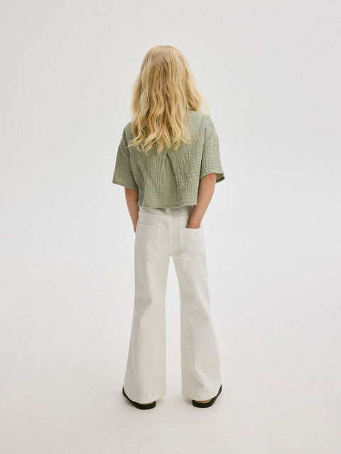 Reserved Girl's White Flare Jeans | Reserved In Lebanon