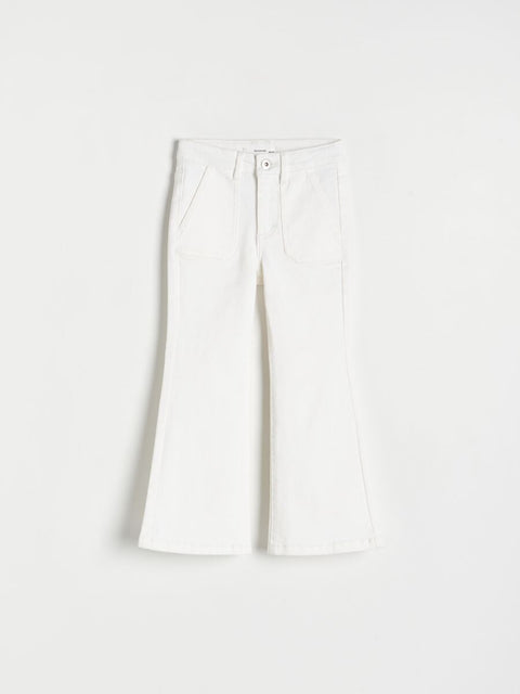 Reserved Girl's White Flare Jeans | Reserved In Lebanon