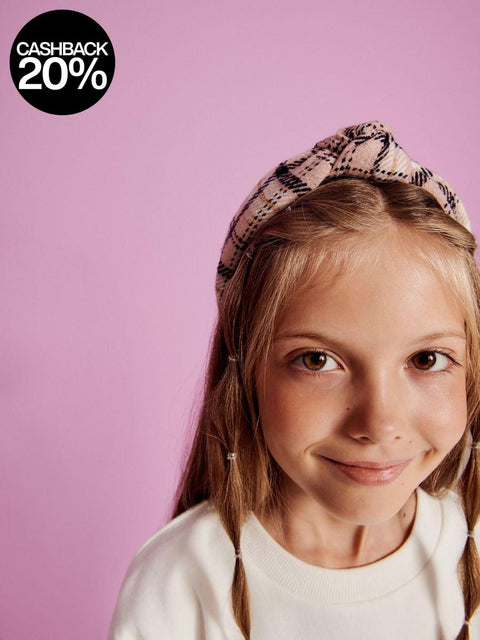 Reserved Girl's Multicolor Plaid Headband | Reserved In Lebanon