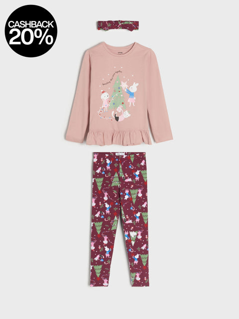 Sinsay Girl's Pastel Pink T-Shirt And Leggings Set | Sinsay In Lebanon
