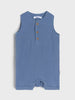 Sinsay Baby Girl's Blue Textured Muslin Sleeveless Romper | Sinsay in Lebanon