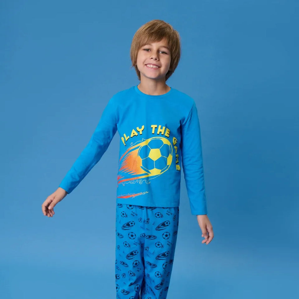 Sinsay Boy's Blue Long Sleeve Graphic Printed Blouse