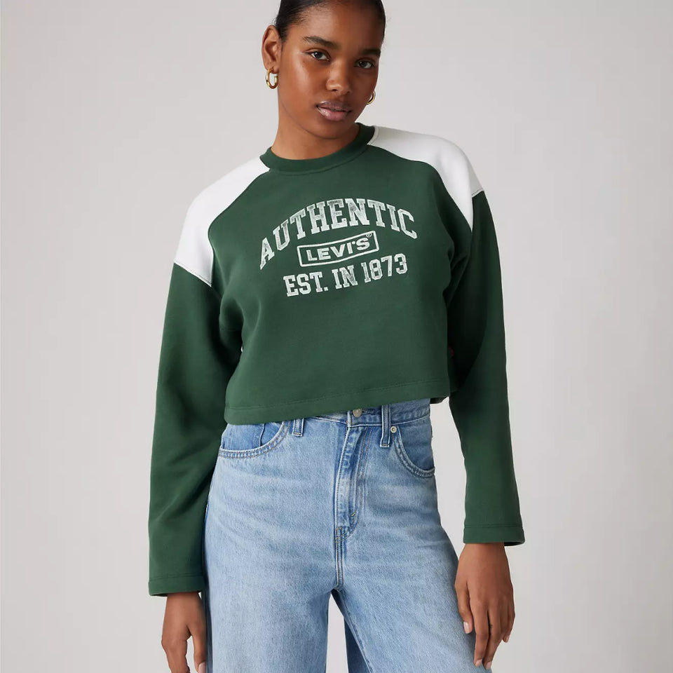 Levi's Women's Green Graphic Bleacher Sweatshirt