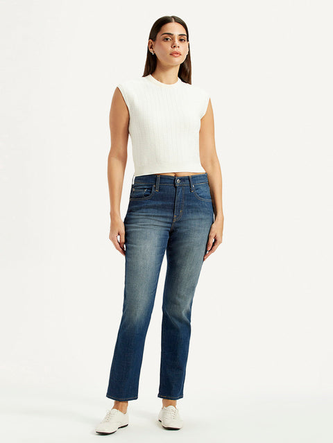 Levi's Women's Blue Denim Slim Straight Fit High Rise Jeans | Levi's in Lebanon