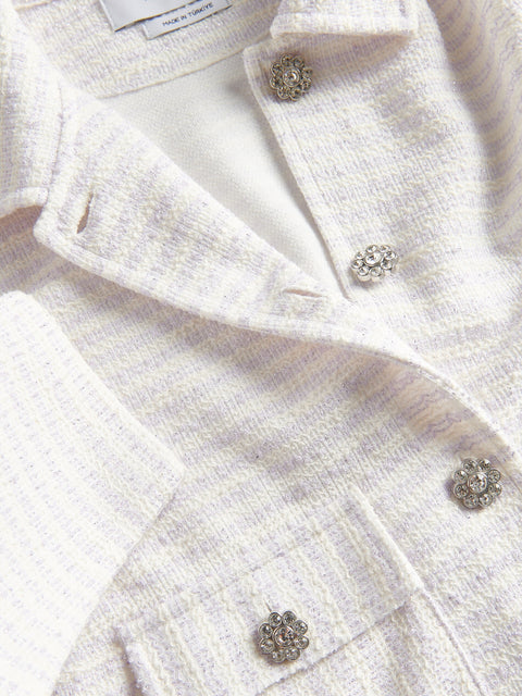 Reserved Girl's Off White Tweed Jacket | Reserved In Lebanon