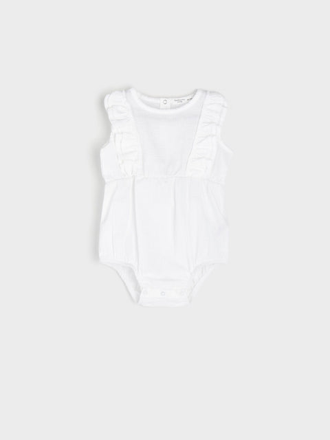Sinsay Baby Girl's White Bodysuit With Ruffles | Sinsay In Lebanon