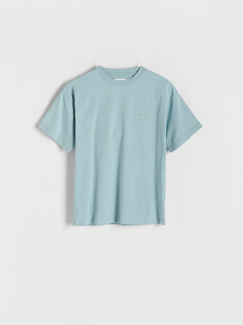Light blue t-shirt on a white background