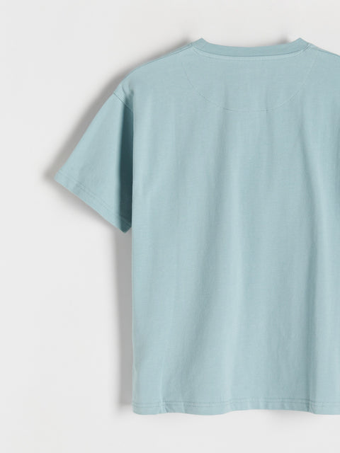 Light blue t-shirt on a white background
