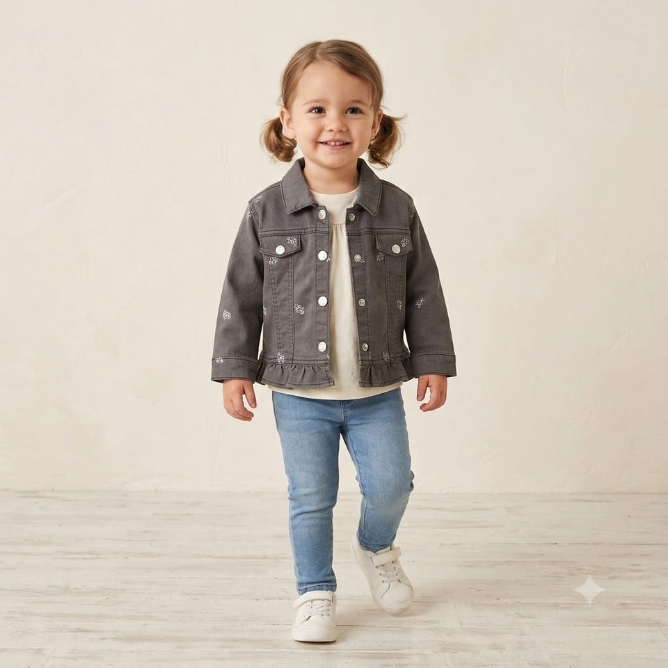 Sinsay Baby Girl's Gray Denim Jacket