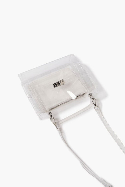Forever 21 Women's Transparent Satchel & Coin Purse Set Bag | Forever 21 in Lebanon