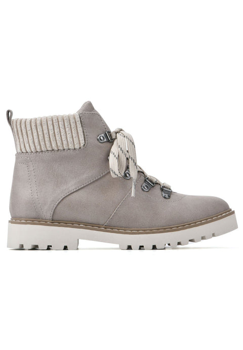 Cliffs by White Mountain Women's Greige Connie Lace-up Booties | Cliffs by White Mountain In Lebanon