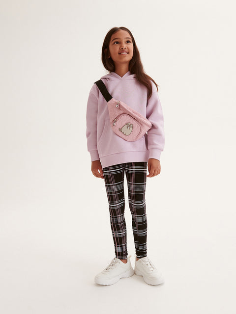 Reserved Girl's Black Patterned Leggings | Reserved In Lebanon