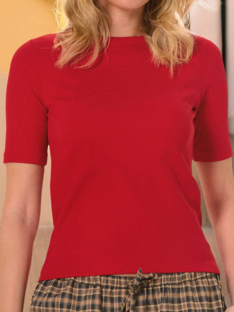Sinsay Women's Red Short Sleeve T-Shirt | Sinsay In Lebanon