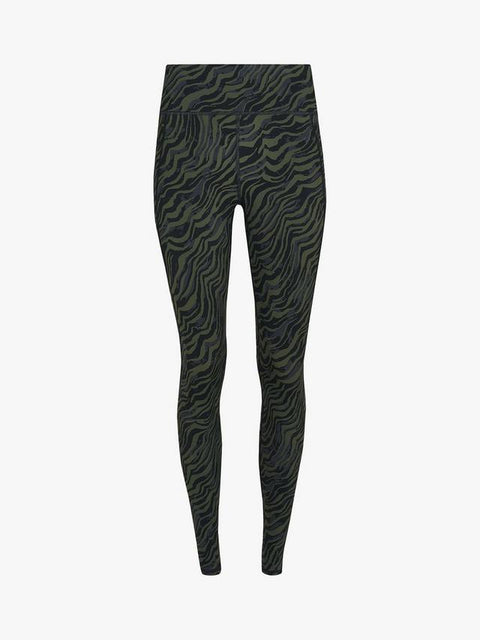 Sweaty Betty Women's Dark Green Zebra Zero Gravity High Waisted Running Leggings |Sweaty Betty In Lebanon