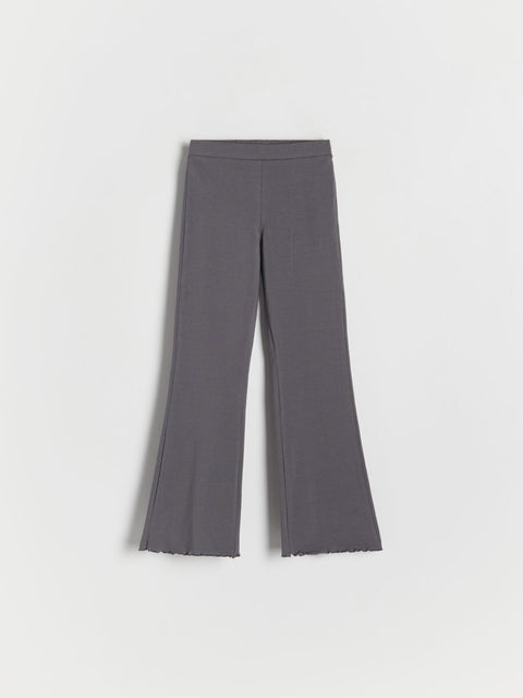 Reserved Girl's Dark Grey Flare Cotton Pants | Reserved In Lebanon
