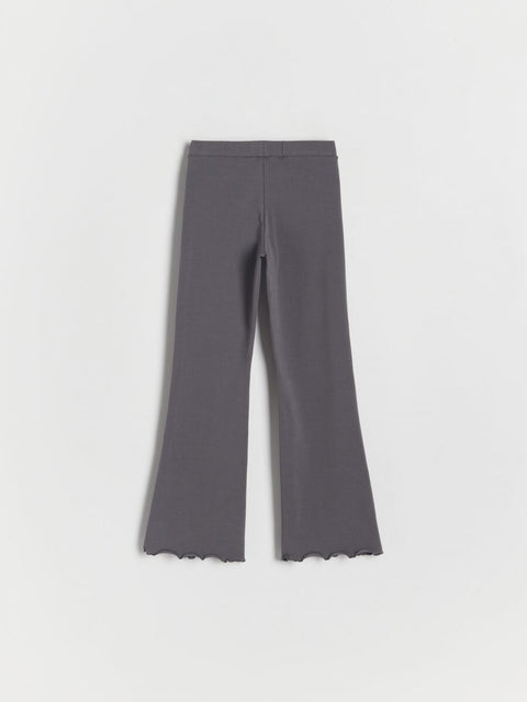 Reserved Girl's Dark Grey Flare Cotton Pants | Reserved In Lebanon