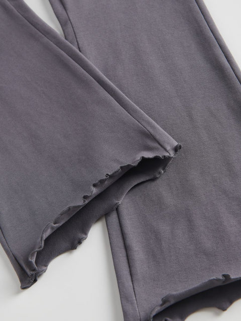 Reserved Girl's Dark Grey Flare Cotton Pants | Reserved In Lebanon