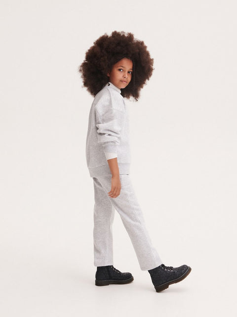 Sinsay Girl's Light Gray Wide Leg Sweatpant |Sinsay In Lebanon