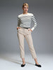 Sinsay Women's White & Black Striped Slim Fit Pullover Blouse | Sinsay In Lebanon