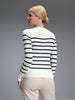 Sinsay Women's White & Black Striped Slim Fit Pullover Blouse | Sinsay In Lebanon
