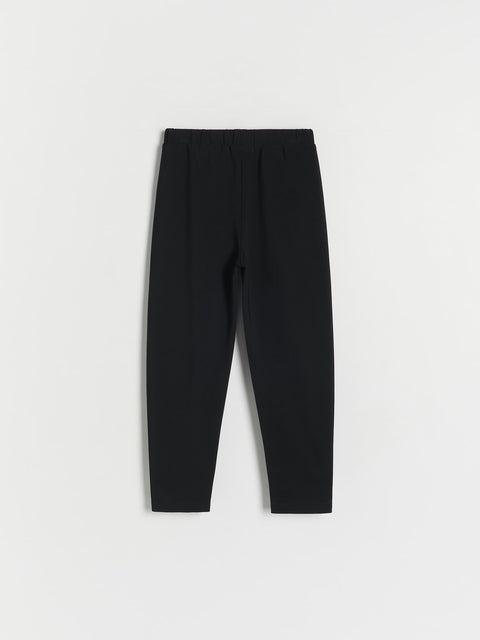 Reserved Girl's Black Elastic Waistband Chain Trousers | Reserved In Lebanon