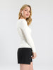 Sinsay Women's Off White Ribbed Knit Basic Blouses | Sinsay In Lebanon