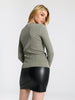 Sinsay Women's Khaki Green Ribbed Slim Fit Blouse | Sinsay In Lebanon
