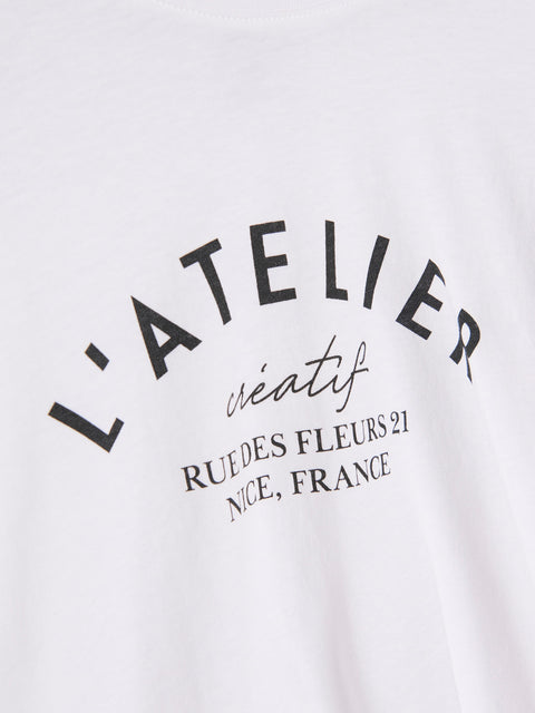 Sinsay Girl's White with Graphic Printed  T-Shirt  | Sinsay in Lebanon