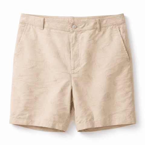 Cubavera Men's Beige Flat-Front Linen Blend Shorts|Cubavera In Lebanon