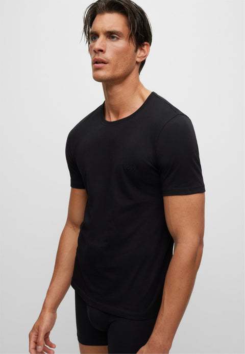 BOSS by Hugo Boss Men's Black 3-Pack Classic Solid Color Crewneck T-Shirts | BOSS In Lebanon