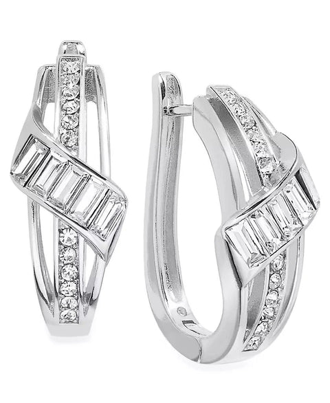 And Now This Women's Silver-Plate Hinged Hoop Earring |And Now This In Lebanon