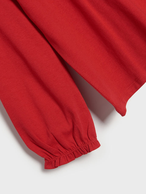 Sinsay Girl's Red Decorative Collar Long-Sleeve Blouse | Sinsay In Lebanon