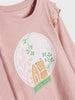 Sinsay Girl's Pastel Pink Ruffle Shoulder Blouse | Sinsay In Lebanon