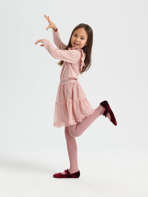 Sinsay Girl's Dusty Rose Long Sleeve Blouse With Ruffles | Sinsay In Lebanon